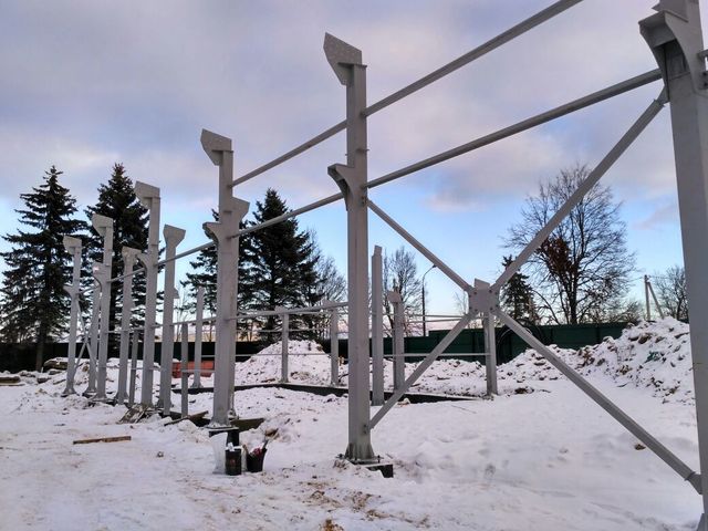 Монтаж каркаса склада в Истре