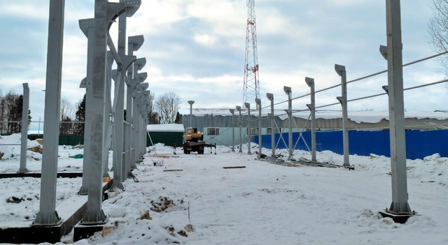 Монтаж каркаса склада в Истре