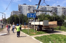 Конструкции для дорожных указателей (г. Москва, Варшавское шоссе)