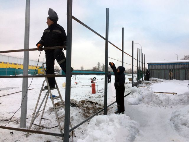 Установка забора в Елино. Ограждение территории.